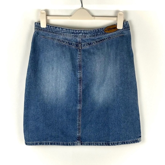 Vintage Y2K ‘Bongo Jeans Wear’ Denim Mini Pencil Skirt - Faded Wash - Small - Picture 7 of 10